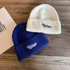 Embroidery Letter Fashion Neutral Casual Warm Knitted Hat For Autumn Winter And