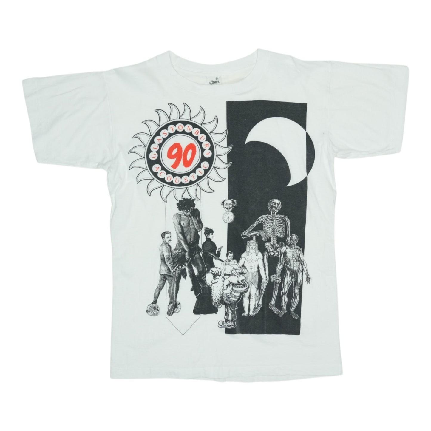 Vintage 1990 glastonbury music festival reprint tshirt , vintage music tshirt Unisex T-Shirt S