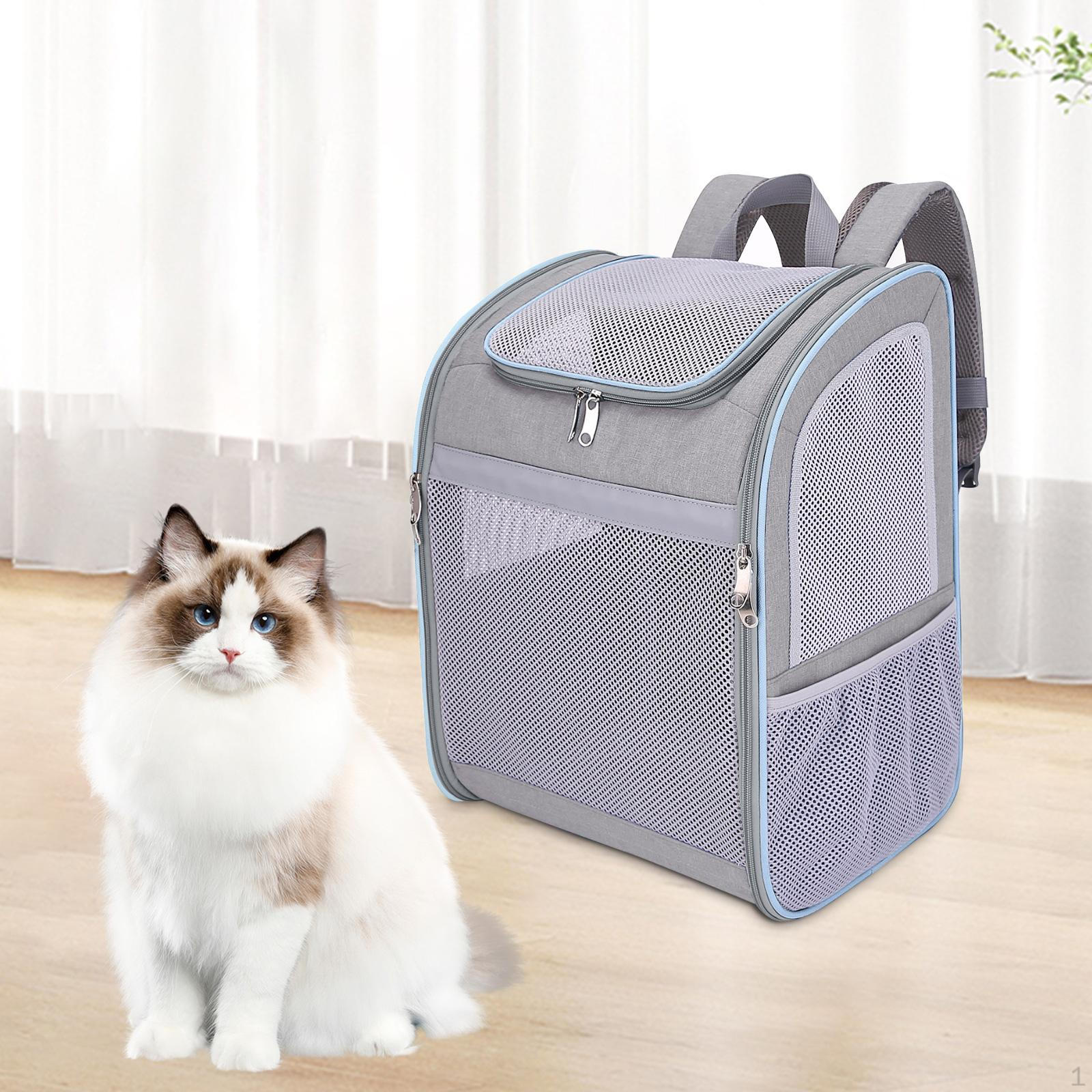 

Рюкзак-переноска для собак, складная сумка для переноски домашних животных, для кемпинга и осмотра достопримечательностей серый