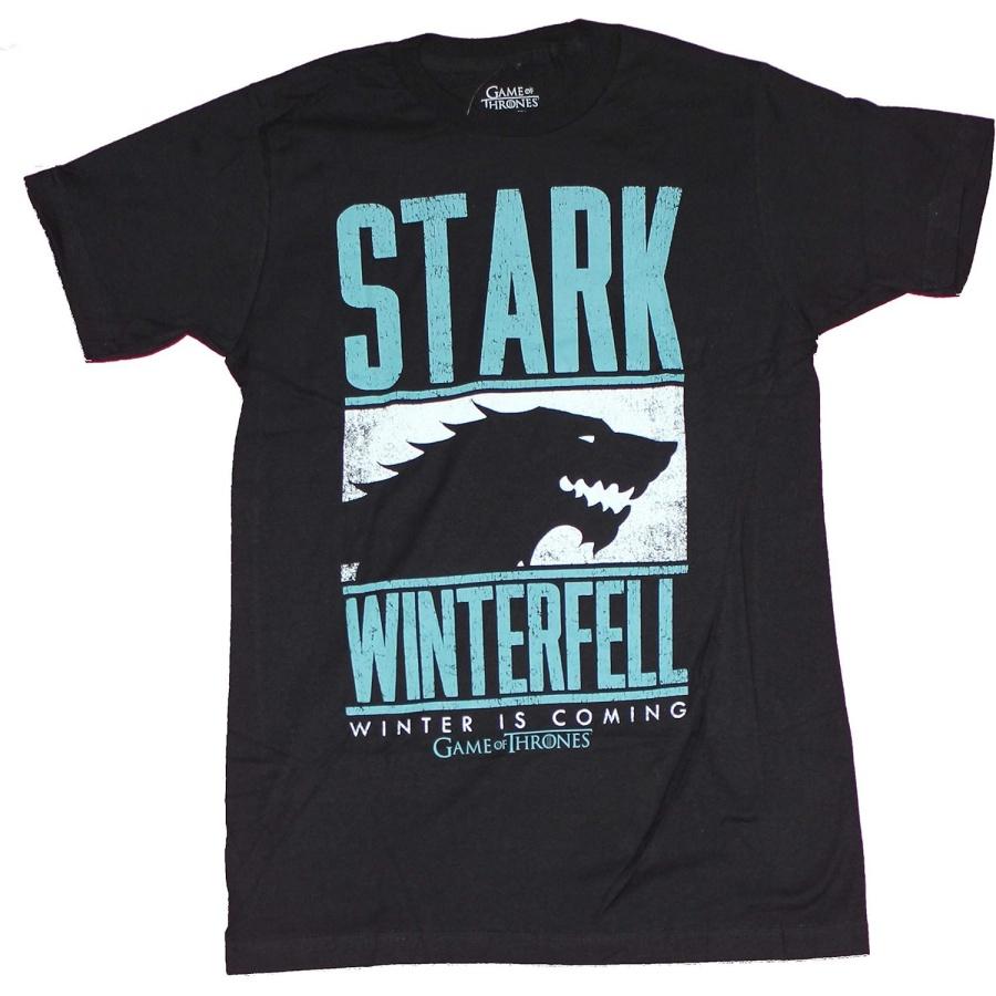 Мужская футболка Игра Престолов - Логотип Старков Винтерфелл Под Изображением Герба S чёрный