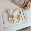 Embroidered Placemat Cream Style Retro Napkin Fabric Lace Insulation Mat Wedding Banquet Table Decoration Mat