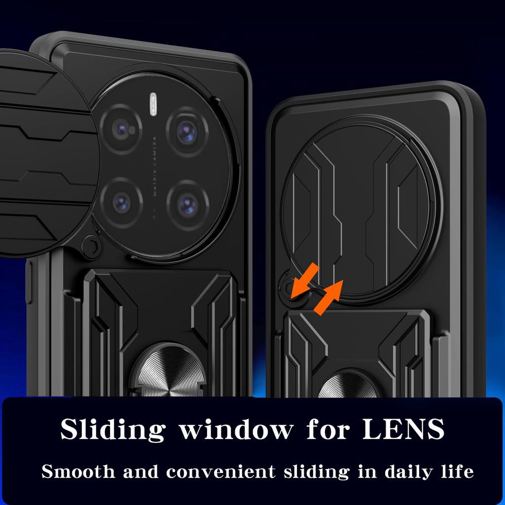 For Honor Magic7 Pro 5G Case PC+TPU Kickstand Phone Back Cover with Camera Slider