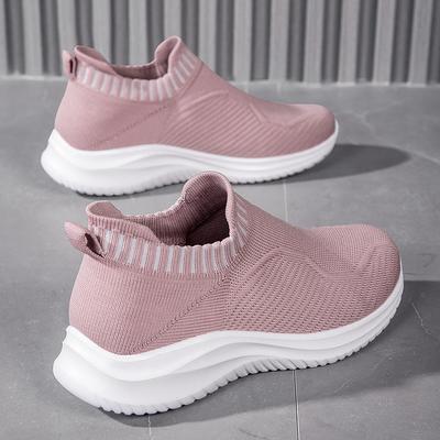 Sneakers dames zomer wandelen casual damesschoenen ademende fly-woven hardloopschoenen aanbod 2024 nieuwe sokkenschoenen