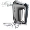 Batteur électrique - SEVERIN - HM3832 - 400 W - 2 fouets + 2 crochets a pétrir - 5 vitesses + turbo - Noir / Inox