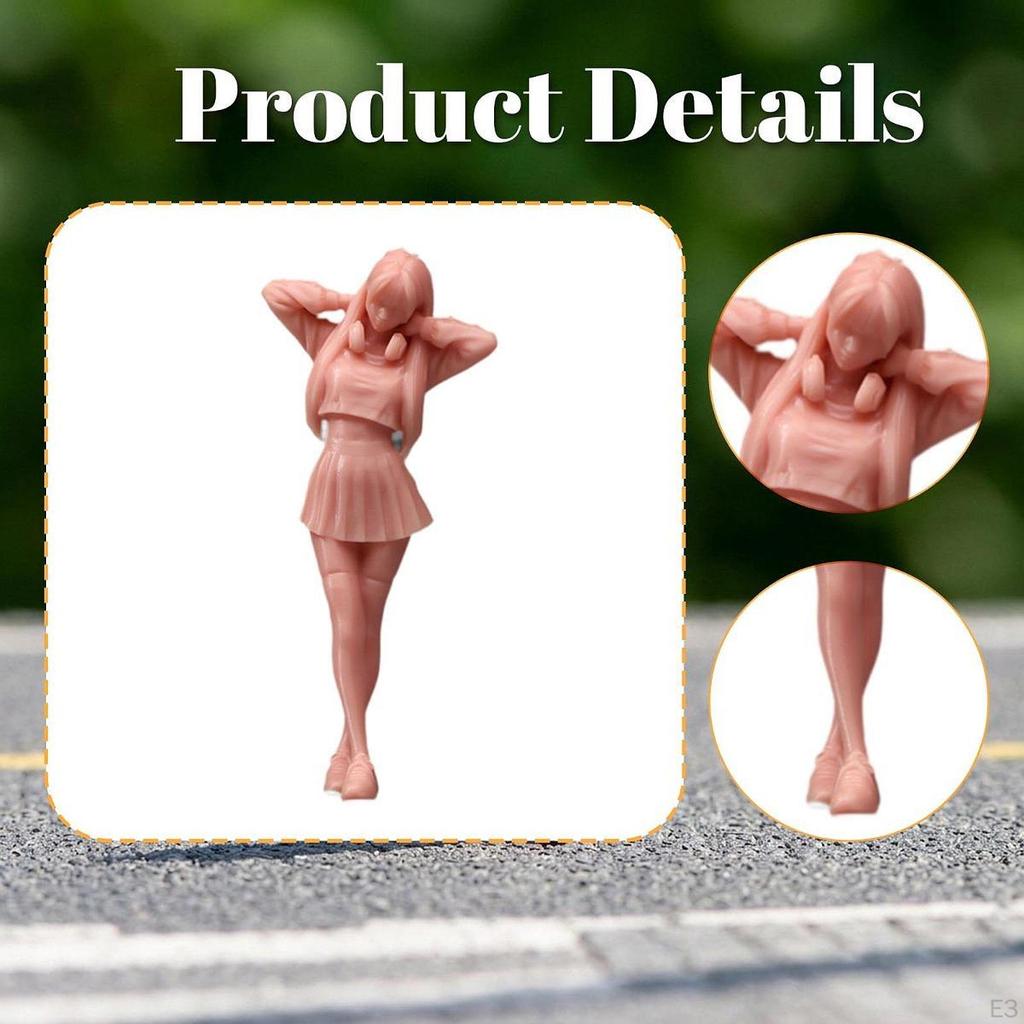 Miniature Girl :64 Scale Mini Model Layout Decoration Prop Character Gift Collections Dioramas