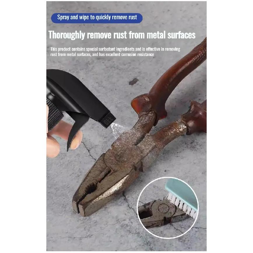 Powerful Industrial Rust Remover Spray Quickly Clean Doors and Windows Steel Steel Antirust Cleaner Auto & Home Heavy-Duty Rust