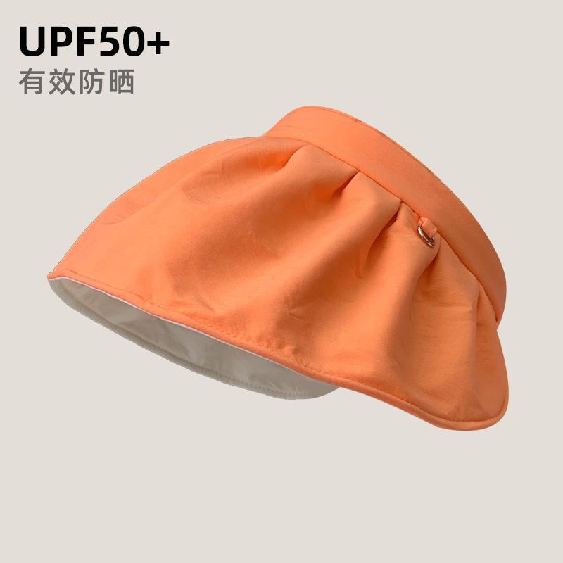 New empty top shell hat women's UV protection face covering summer cycling outdoor sweet sun hat women