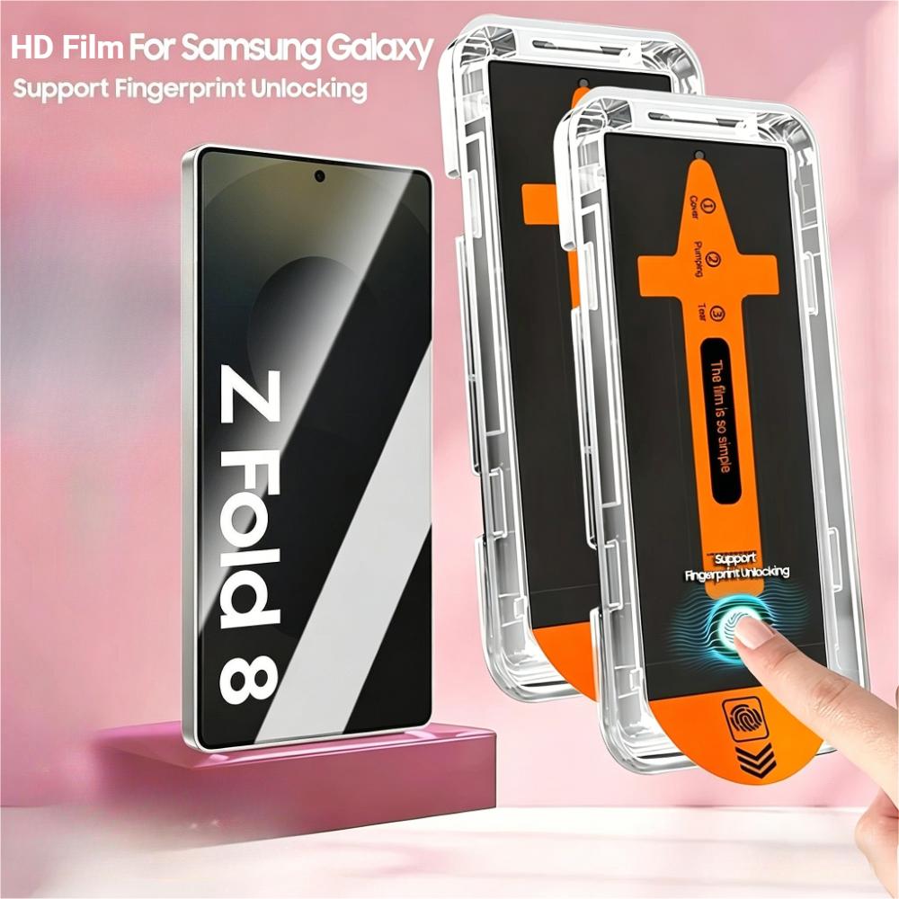 3 Stück staubfreie Installation Anti-Spy HD Gehärtetes Glas Displayschutz für Samsung Z Fold 8 7 6 5 Oleophobe Beschichtung Vollabdeckung
