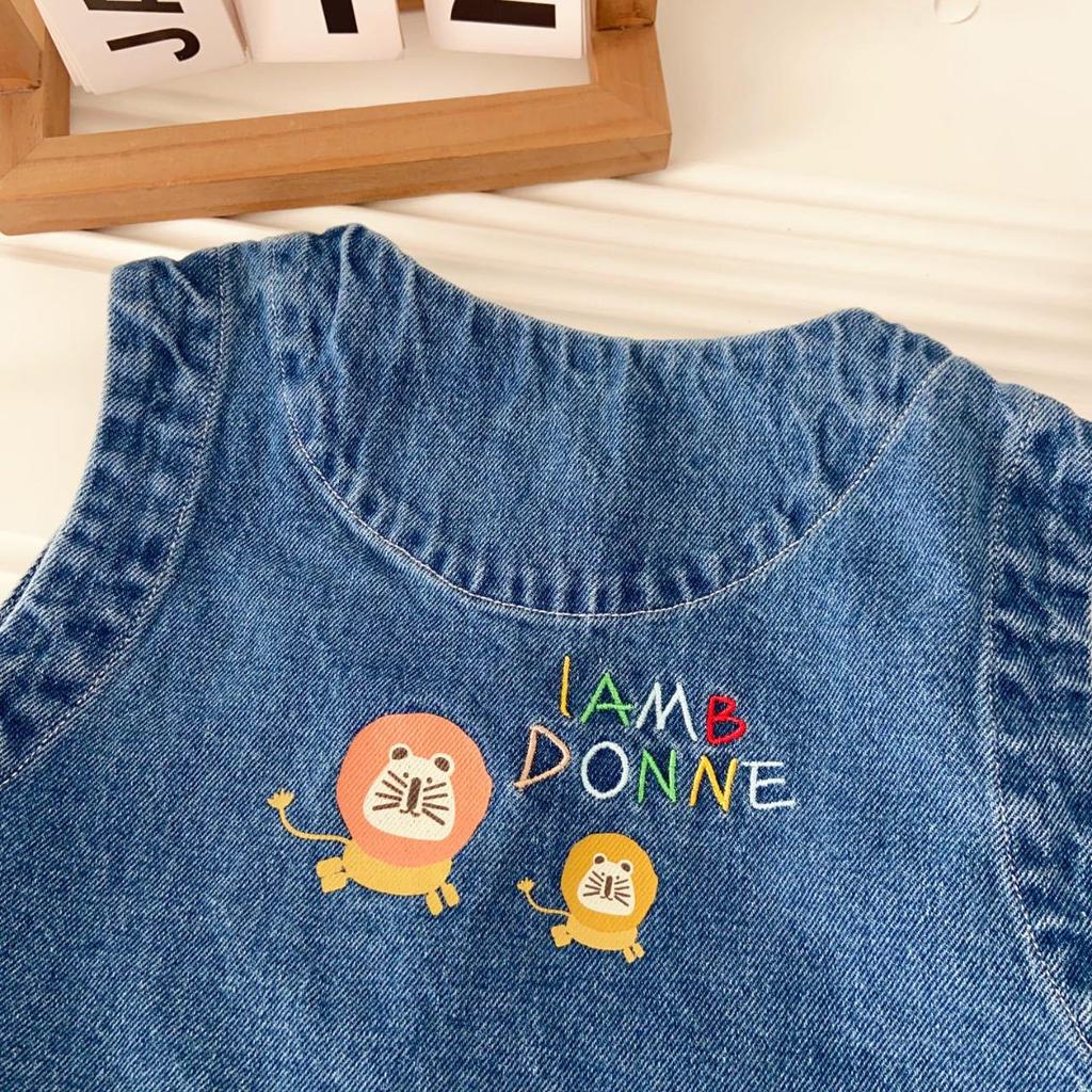 Spring 2026 Boys' Embroidered Denim Vest for Toddlers & Children