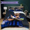 Inter Milan Pattern Bedding Uilt Set Uilt Cover Pillowcase Home Decoration Birthday Gift (1 * Duvet Cover + 2 * Pillowcase  Without Core)61