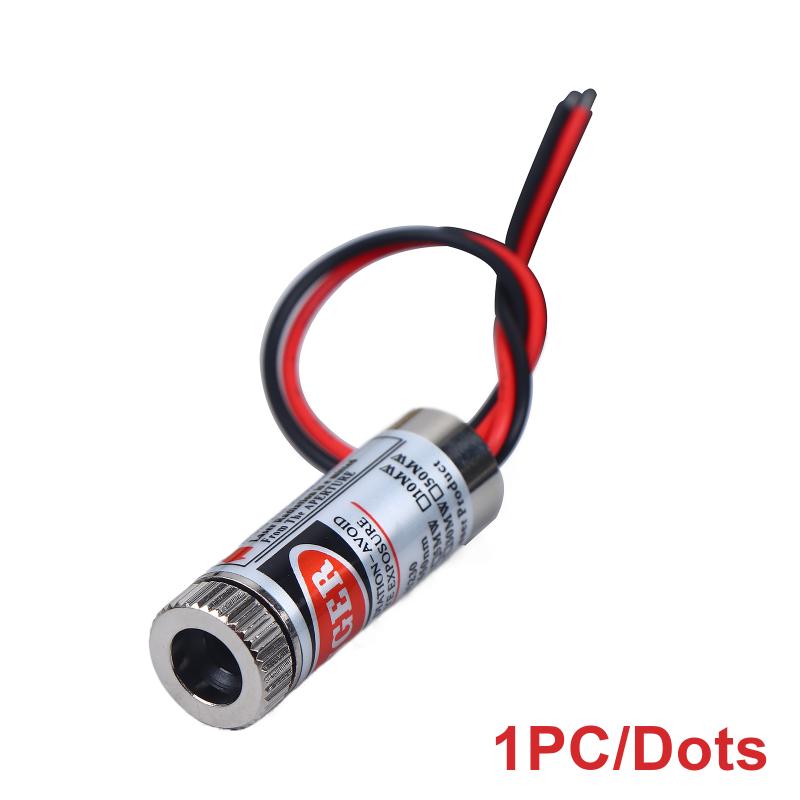1/2/3 PCS 650nm 5mW 5V Laser Diode Module - Red Point/Line/Cross Copper Head Laser Pointer for Alignment