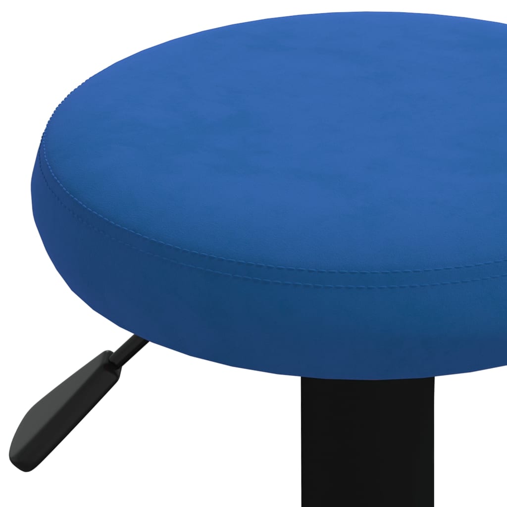Bar Stool Set 2 Pcs Blue Velvet