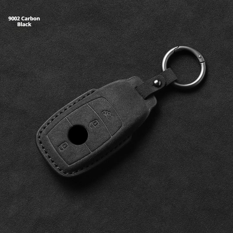 

Suede Faux Leather Car Key Case Cover For Mercedes-Benz A C E S G-Class GLC CLE CLA GLA GLB W177 W205 W213 W222 AMG Keychain