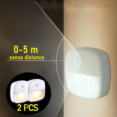2 pezzi sensore di movimento LED luci notturne senza fili sensore automatico armadio scala armadio corridoio luce lampada decorativa a risparmio energetico