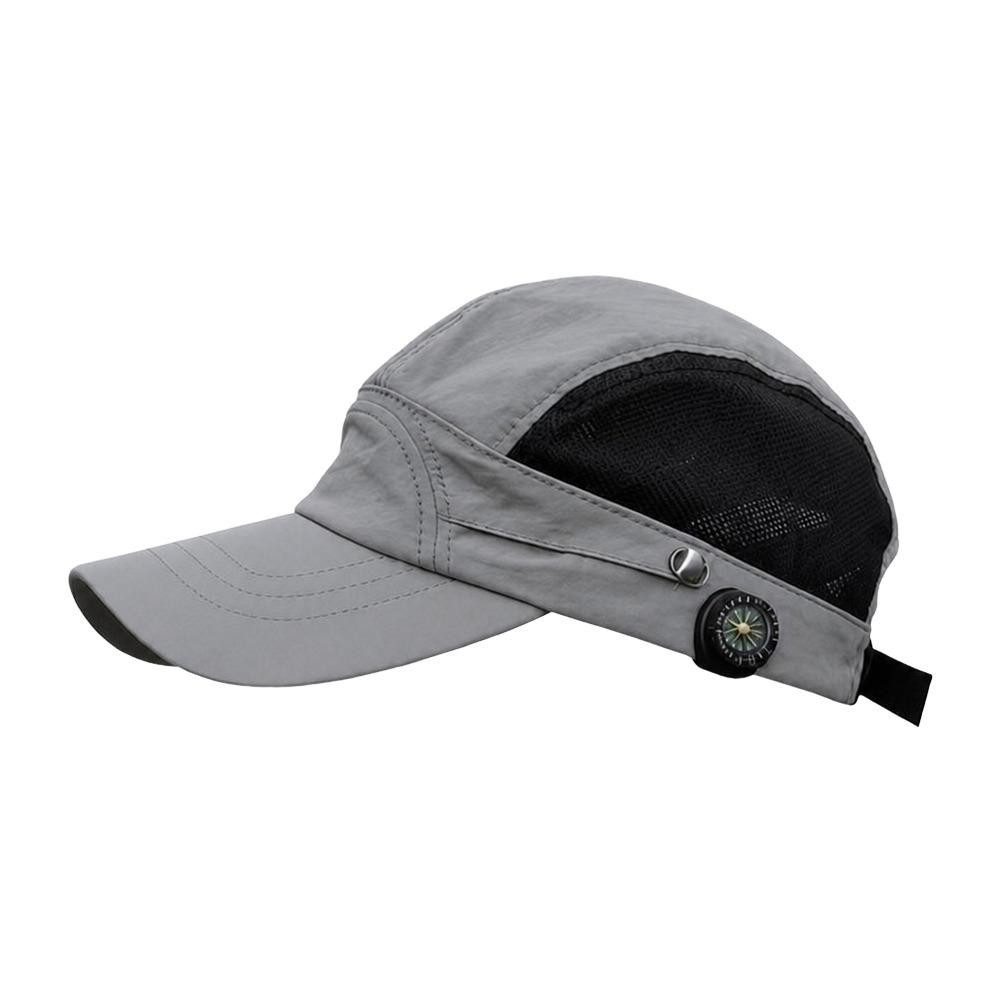 Wide Brim Mesh Baseball Cap Adjustable Trucker Cap Casual Cycling Sun Hat Outdoor Sports серый