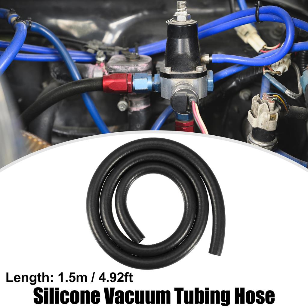 X AUTOHAUX Silikon-Vakuumschlauchleitung, Hitzebeständiger Schlauch, Vakuumschlauch, Silikon-Vakuum