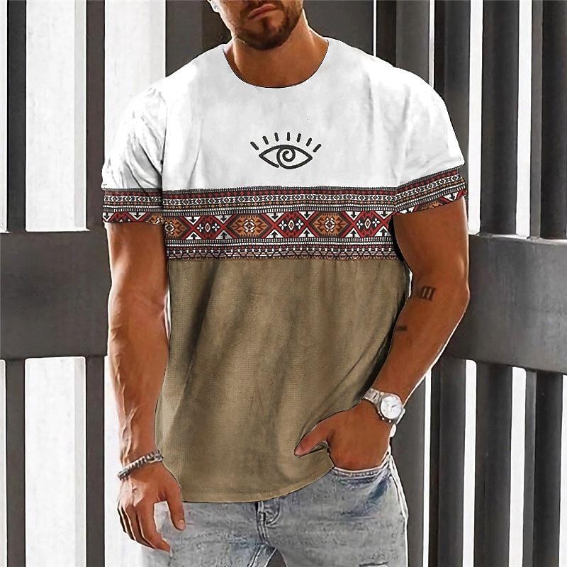 Men's Bright Eyes Print T-Shirt Men's T-Shirt,3D Printing, O-neck ,Short Sleeve,Casual,Lightweight Top,sport Wear ,casual ,Large Size,Fashion