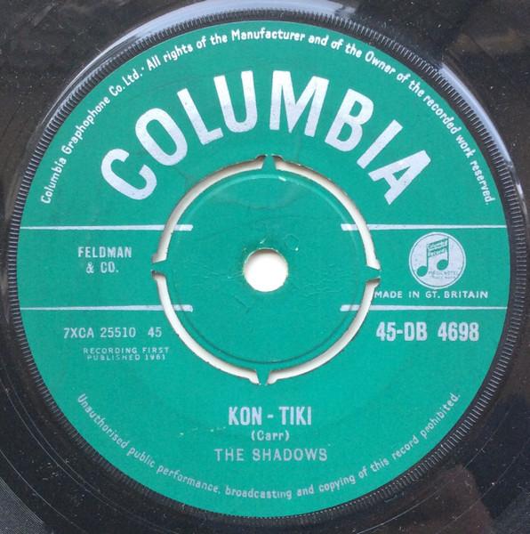 

7inch Record SHADOWS - Kon-Tiki 45DB4698 Columbia 1961 UK Rock Used