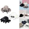 Adorable Plush Spider Toy With Realistic Features In Black White Colorful Design