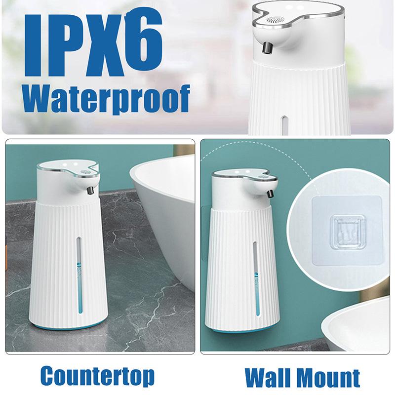 400ml Automatic Foam Soap Dispenser Touchless Smart Washing Hand Machine with USB Charging Infrared Sensor for Bathroom Kitchen