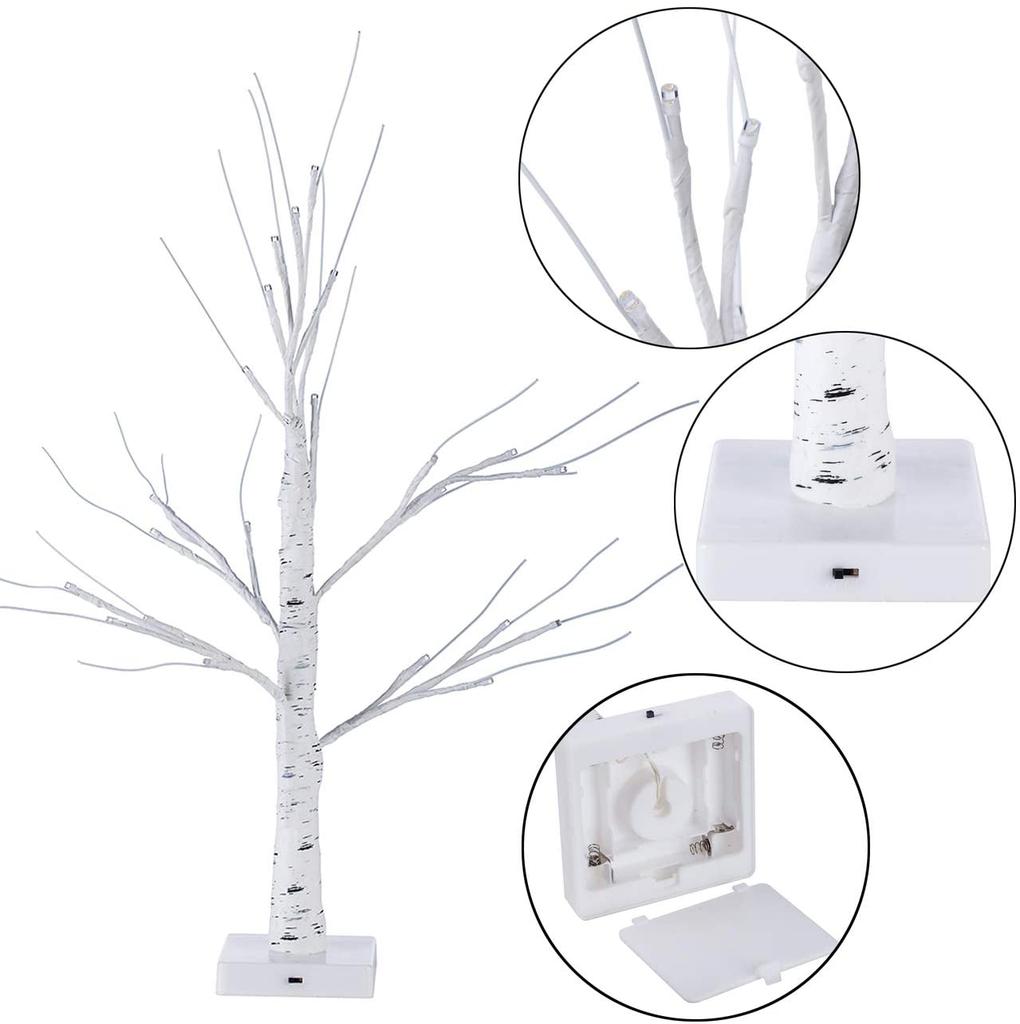 60cm Easter LED Birch Light Tree Decorations For Home Table Easter Egg Ornament Hanging Organic Tree Happy Easter Party Supplies