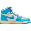 Jordan Zapatillas de Baloncesto para Niños Air Jordan 1 UNC Antideslizantes Resistentes a la Abrasión de Caña Alta Blancas Azules FD1437-402