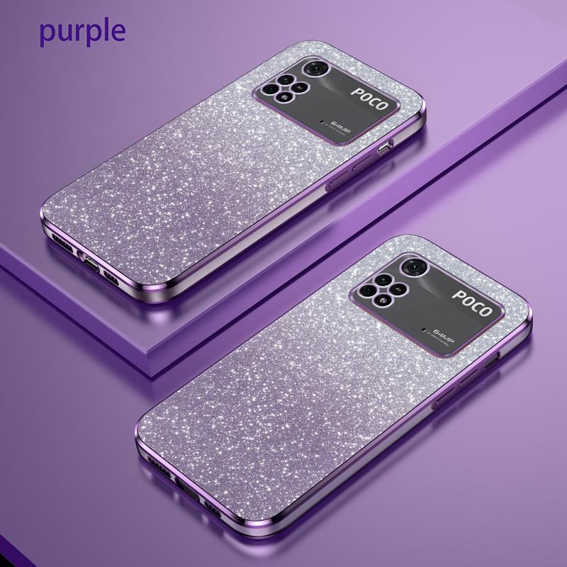

For Poco M4 Pro Case Bling Luxury Electroplate Glitter Case For Xiaomi POCO M4 Pro Shockproof Soft Bumper Clear Back Cover Pcoco M4 Pro 5G