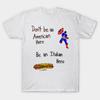 Herren Schwarzes T-Shirt mit Aufdruck Don'T Be A Hero No-Cut Transferpapier Druck Baumwoll-T-Shirt