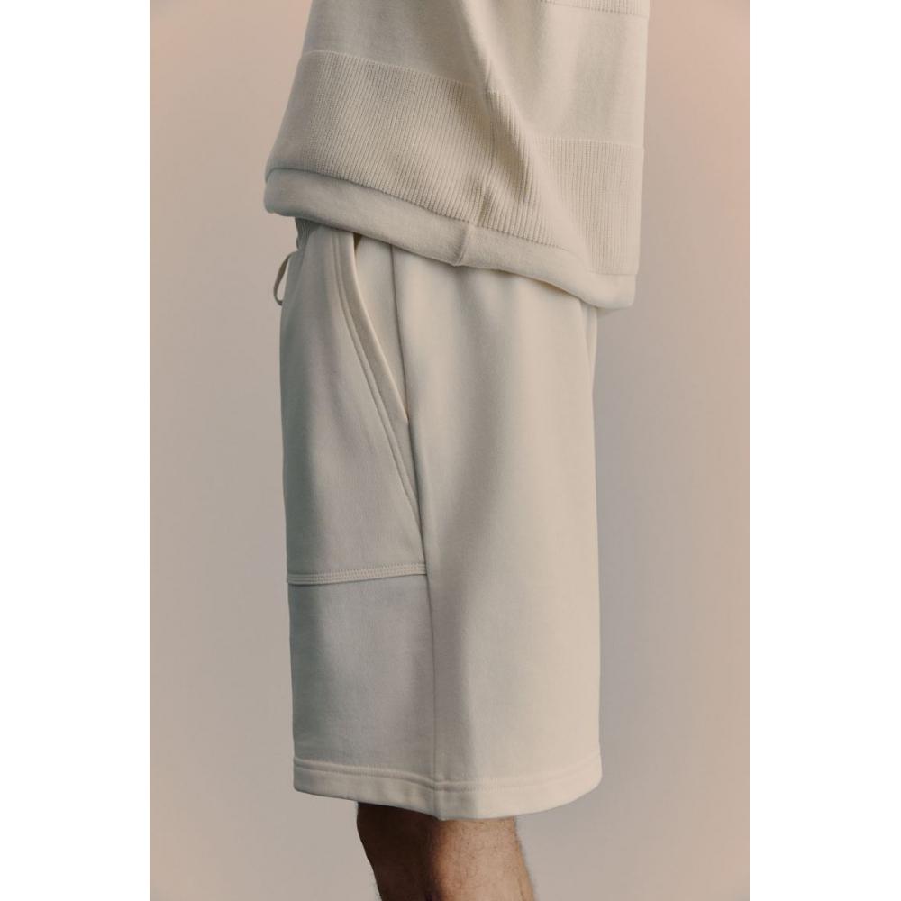 H M Regular Fit Sweat sHorts creaM