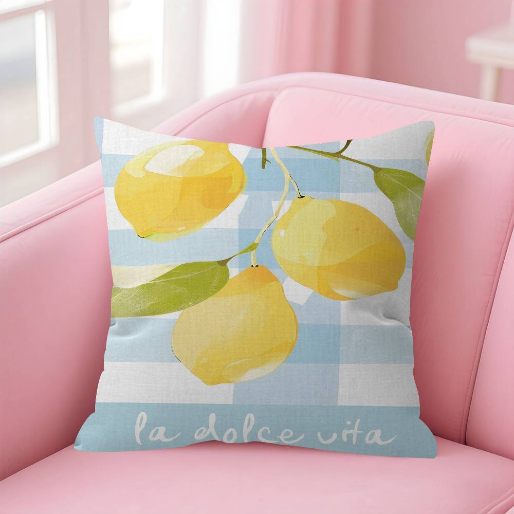 La Dolce Vita Lemon Pillow Gift Home Office Decoration Pillow Bedroom Sofa Car Cushion CoverPillow Case