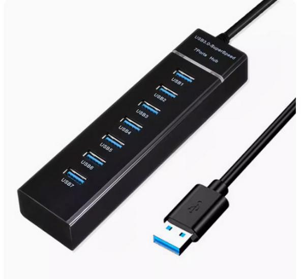High-Speed USB 3.0 Multi-Port Hub with Vertical Extension for Laptops & Desktops