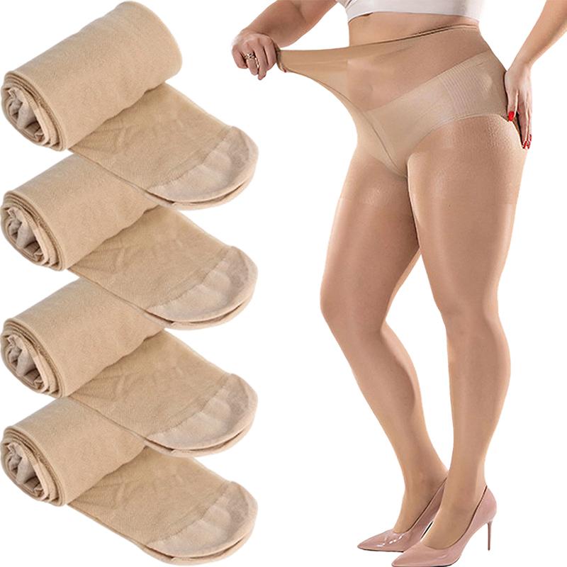 Women Plus Size Bare Leg Artifact Invisible Nude Water Light Socks with Added Fat and Enlarged Leggings Flesh Colored Pantyhose