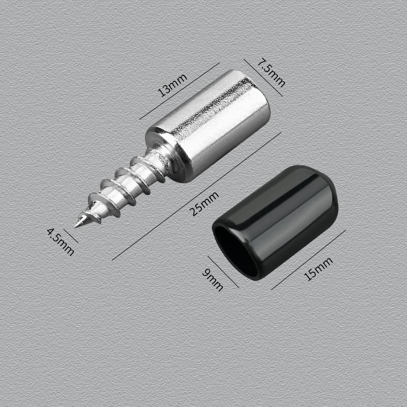 100-10PCS Cross Self-tapping Screw with Rubber Sleeve Laminate Support Home Wardrobe Cabinet Glass Hard Nonslip Partition Nails