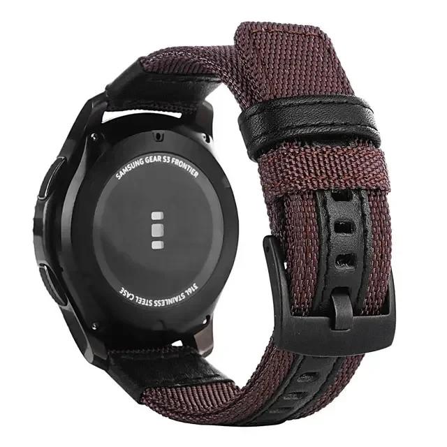 20mm 22mm Nylon Strap For Samsung Galaxy Watch 7 FE 6 5 4 40mm 44mm Woven Band for Huawei GT5 Pro 46mm GT4/3Pro Sport Wristband