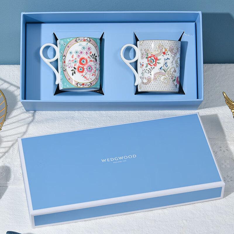 Wedgwood Rococo Floral & Camellia Mug Pair Set