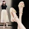 Flower Sandals Female Summer All-match Thick Bottom Korean System Slope with Flat Bottom Roman Shoes