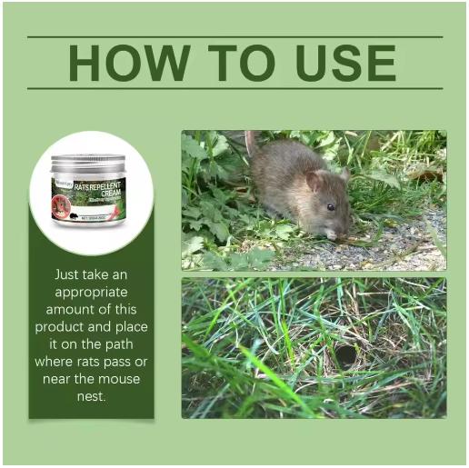 Rat Repellent Cream 120g, Plant‑based Odor Mouse Deterrent for Home Garage Car Use