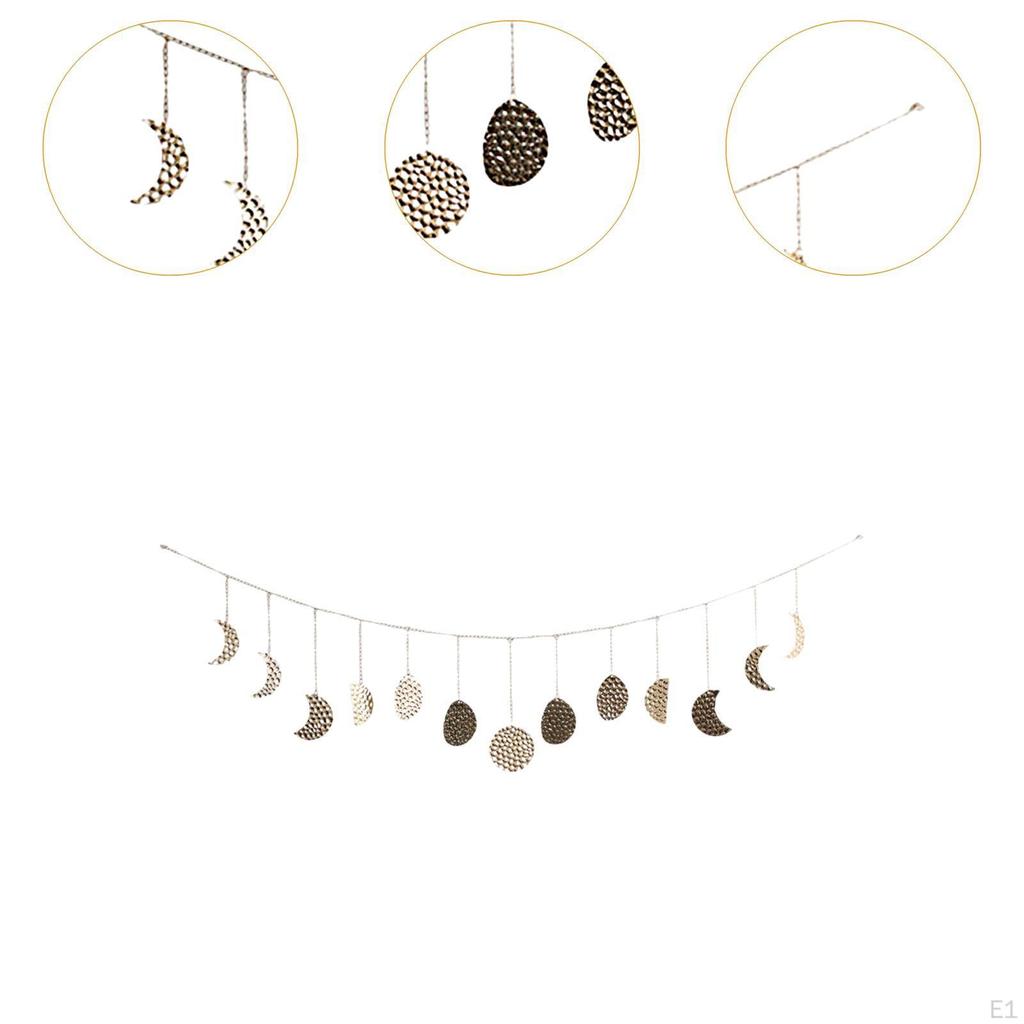 Moon Phase Wall Hanging Decor Decor,Headboard Decor,Hanging Ornament,Boho,Moon Cycle Banner for