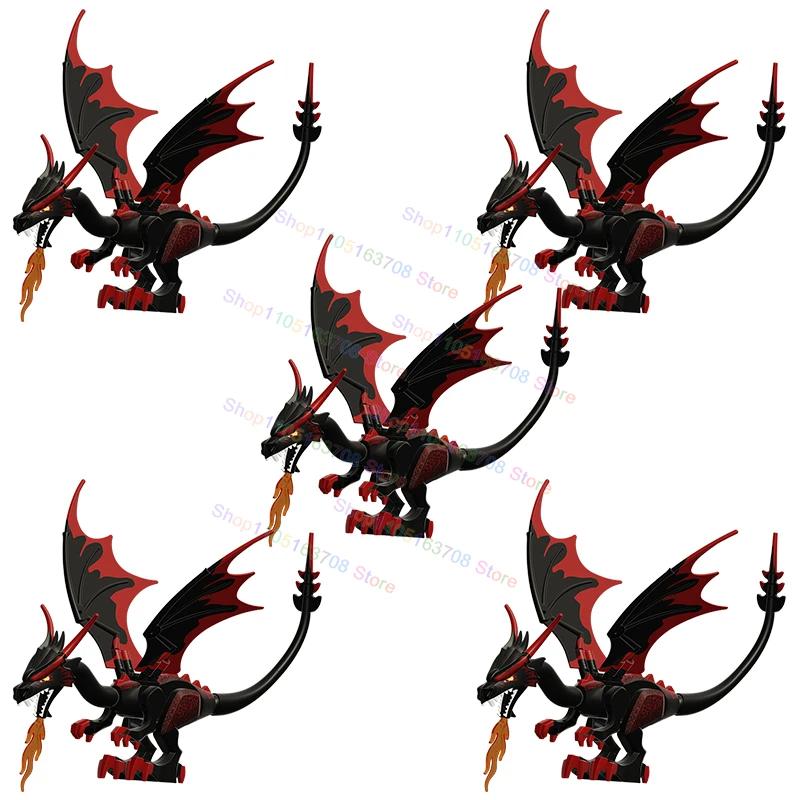 W1501 HOT Blocchi da Costruzione Drago Verde Drago Nero ali di fuoco Action Figures Modelli Accessorio Puzzle Bambini per Giocattoli Regali K2356