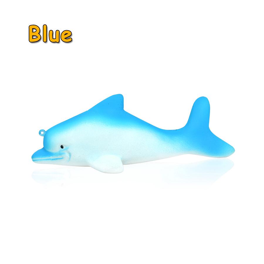 Squishy śliczne delfiny dla dzieci zabawki dla dzieci antystresowy powolny wzrost miękkie Squishies pasek z wisiorkiem zabawka antystresowa śmieszne prezenty