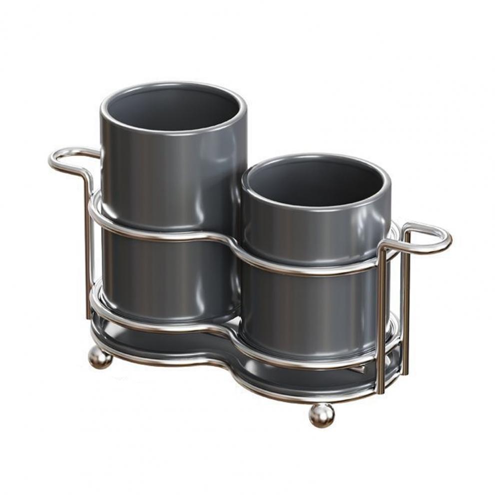 

Stainless Steel Kitchen Utensil Storage Rack Oversized Tableware Box Kitchen Utensil Organizer for Chopsticks сірий