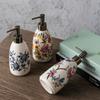 Empty Shampoo Press Bottle Vintage Flower Pattern Hand Soap Container  Girl Friend Gift