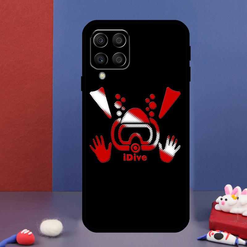 Diver Down Scuba Flag For Samsung Galaxy M31 M51 M33 M13 M23 M53 M15 M55 M14 M34 M54 M20 M30s M32 M52 Phone Case