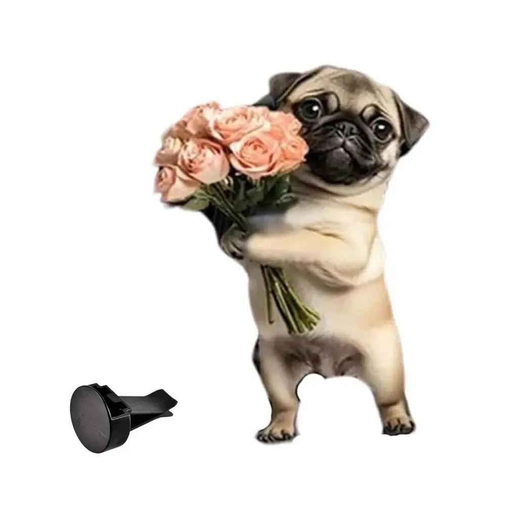 Cute Puppy Car Air Outlet Perfume Clip Car Mounted Tablets Aromatherapy Conditioning Solid Hanging Aromatherapy Car Air V5T3