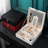 Elegant Style Leather Jewelry Box With Large Capacity For Home Organization And Gift Giving