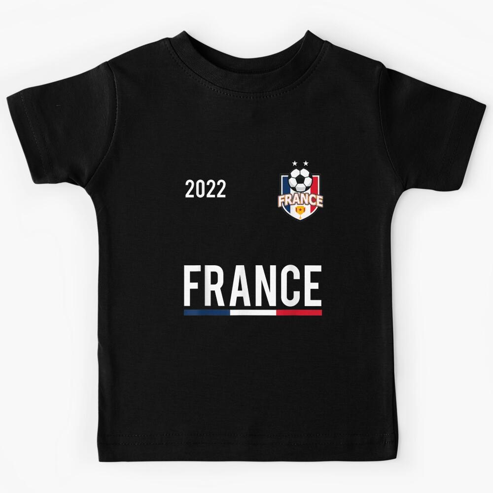 France Flag Soccer Jersey Ball French Football T-Shirt Kids T-Shirt 100