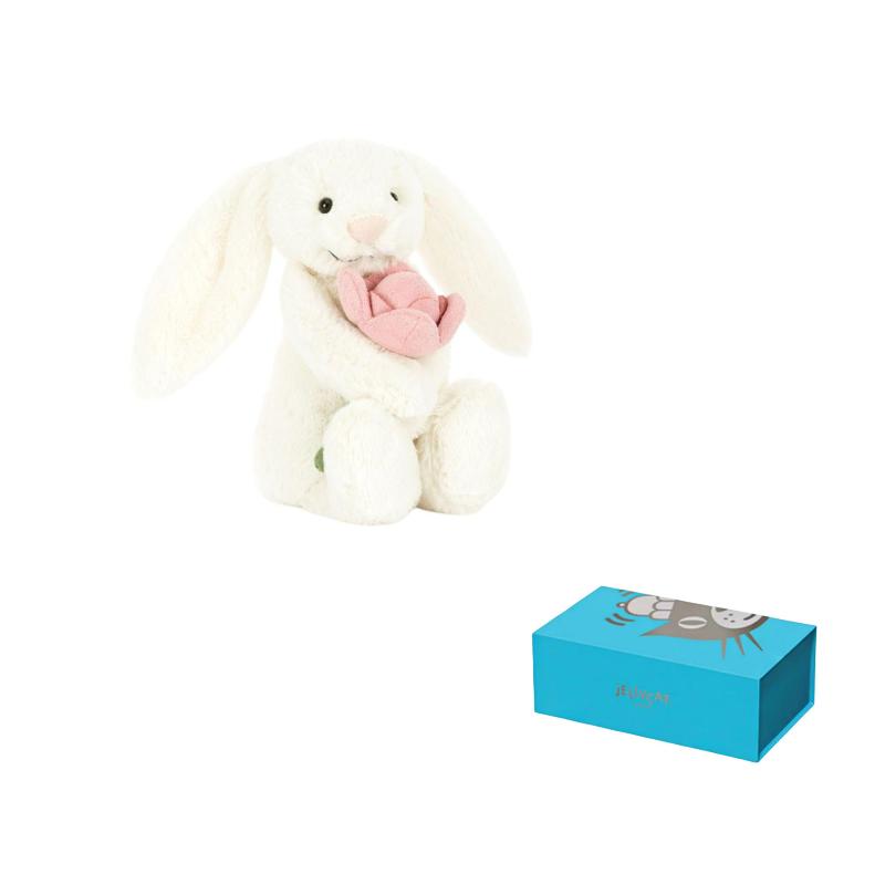 Jellycat Easter Collection Peony, Bunny With Flowers Dolls Plush Doll 15cm Height In Sitting Posture
