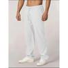 Herbst Neue Herren Baumwolle Leinen Hose Gerades Bein Leicht Atmungsaktiv Lässig Basic Stil Elastischer Bund Lange Hose
