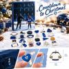 -Piece 2D Themed Acrylic Charm Advent Calendar, Christmas Countdown Gift Box Set