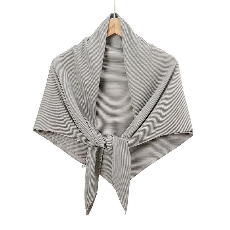 28 Colors Plain Crinkle Square Bubble Silk Pleated Hijab Women's Head Shawl Scarf Muslim Wrinkle Kerchief Solid Ramadan Stole